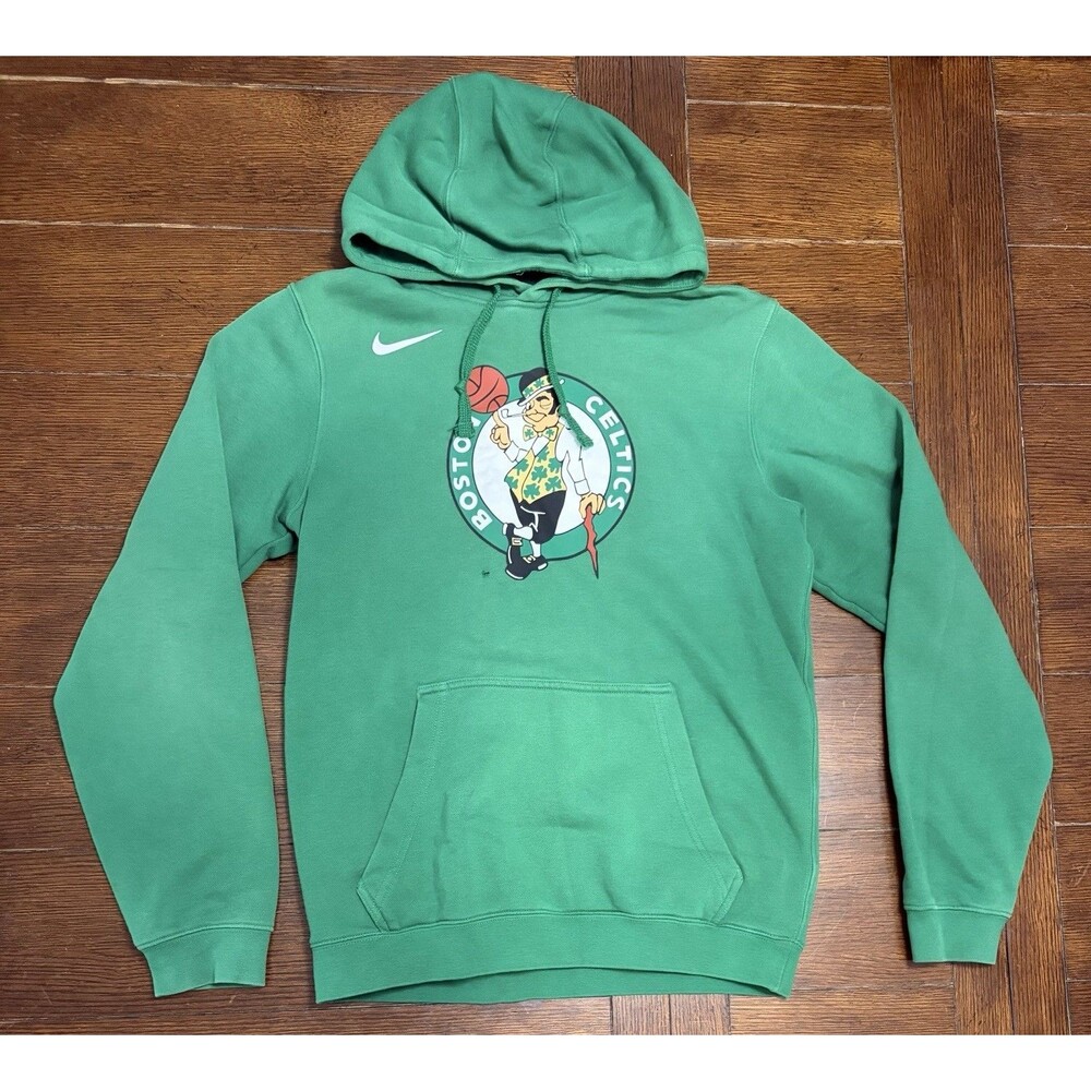 Men’s Boston Celtics Nike Size S Green Hoodie Fleece Sweatshirt NBA
